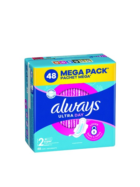 ALWAYS Ултра Супер, Размер 2, дамски превръзки, 48бр.