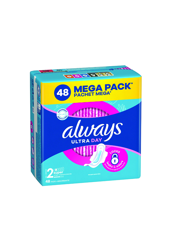ALWAYS Ултра Супер, Размер 2, дамски превръзки, 48бр.