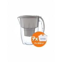 Филтрираща кана Аметист със 7 филтъра MAXFOR+ H | Aquaphor Филтрираща кана Aquaphor Аметист със 7 филтъра B25 MAXFOR+ H за твърда вода. Компактна кана 2,8 л с индикатор, BPA-free материали и филтри за омекотяване.