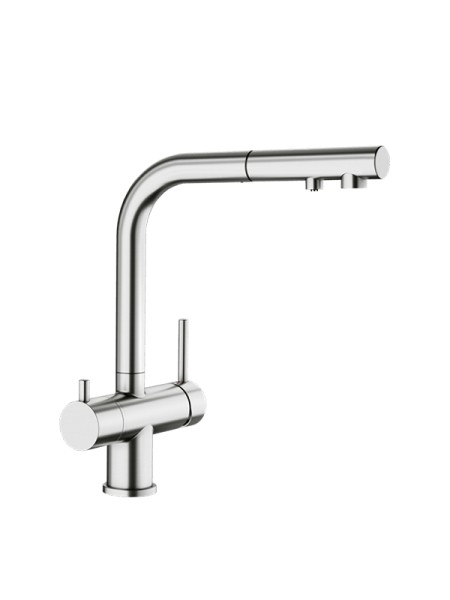 BLANCO BLANCO FONTAS -S II Filter Комбиниран трипътен смесител, цвят Инокс PVD BLANCO BLANCO FONTAS -S II Filter Комбиниран трипътен смесител, цвят Инокс PVD