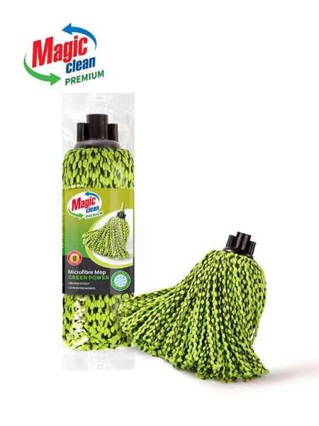 Magic Clean БЪРСАЛКА PREMIUM МИКРОФИБЪР ВЪЖЕ, КОНУСНА РЕЗБА Green и Black Power Magic Clean БЪРСАЛКА PREMIUM МИКРОФИБЪР ВЪЖЕ, КОНУСНА РЕЗБА Green и Black Power
