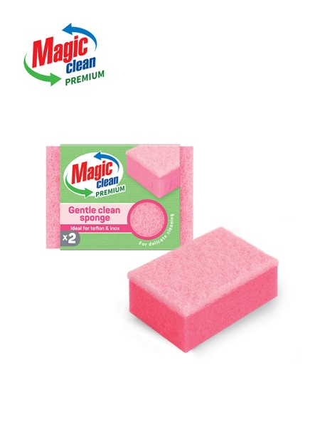 Magic Clean ГЪБА PREMIUM ЗА ДЕЛИКАТНИ ПОВЪРХНОСТИ GENTLE CLEAN 2 БР. Magic Clean ГЪБА PREMIUM ЗА ДЕЛИКАТНИ ПОВЪРХНОСТИ GENTLE CLEAN 2 БР.