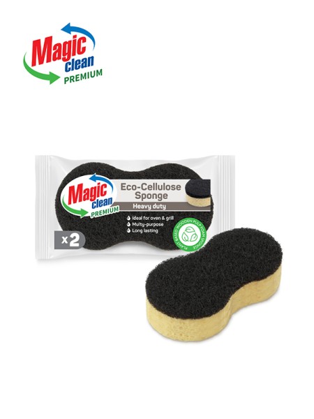 Magic Clean ГЪБА ЦЕЛУЛОЗНА PREMIUM ЗА СИЛНО ЗАМЪРСЕНИ ПОВЪРХНОСТИ 2 БР. Magic Clean ГЪБА ЦЕЛУЛОЗНА PREMIUM ЗА СИЛНО ЗАМЪРСЕНИ ПОВЪРХНОСТИ 2 БР.
