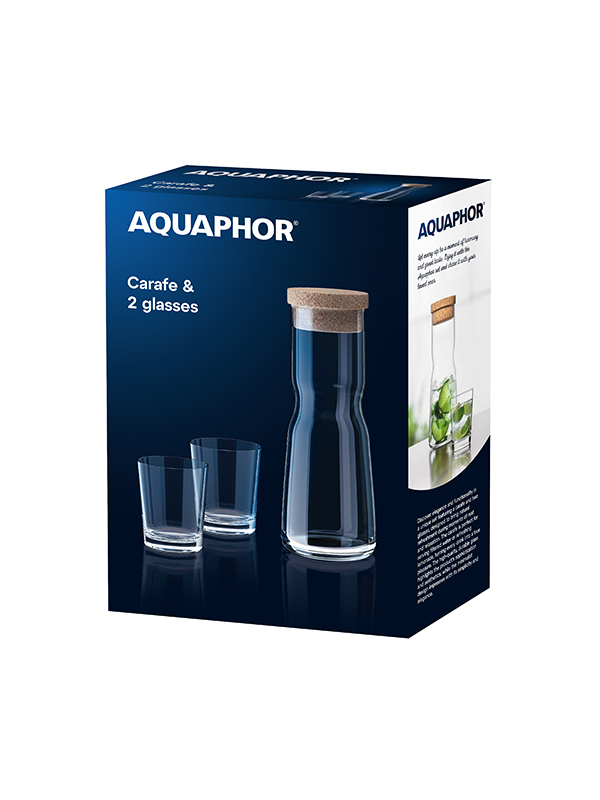 Комплект гарафа за вода 1л. с 2 чаши Комплект гарафа за вода 1л. с 2 чаши