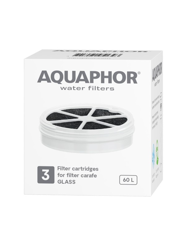 Aquaphor Филтри за стъклена гарафа, 3 броя