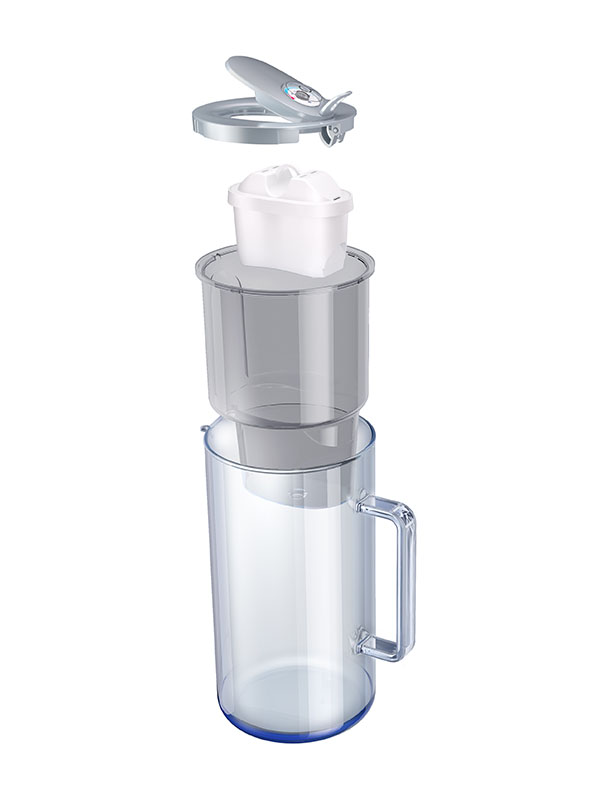 Стъклена филтрираща кана Гласс, 2.5л с 4 филтъра MFP Mg