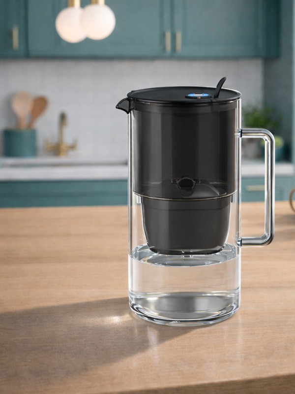 Стъклена филтрираща кана Гласс, 2.5л с 3 филтъра MFP Mg