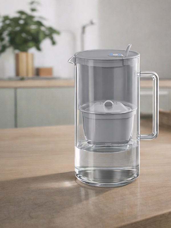 Стъклена филтрираща кана Гласс, 2.5л с 3 филтъра MFP Mg