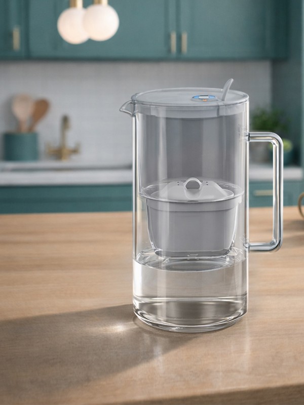 Стъклена филтрираща кана Гласс, 2.5л с 3 филтъра MFP Mg