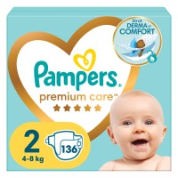 PAMPERS Premium Care Размер 2, пелени, MB, 136бр. PAMPERS Premium Care Размер 2, пелени, MB, 136бр.