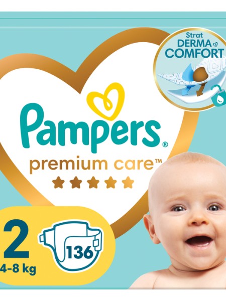 PAMPERS Premium Care Размер 2, пелени, MB, 136бр. PAMPERS Premium Care Размер 2, пелени, MB, 136бр.