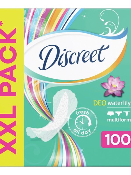 DISCREET Део Водна лилия, дамски превръзки, 100бр.