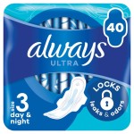 ALWAYS Ултра Дей & Найт, Размер 3, дамски превръзки, 40бр.