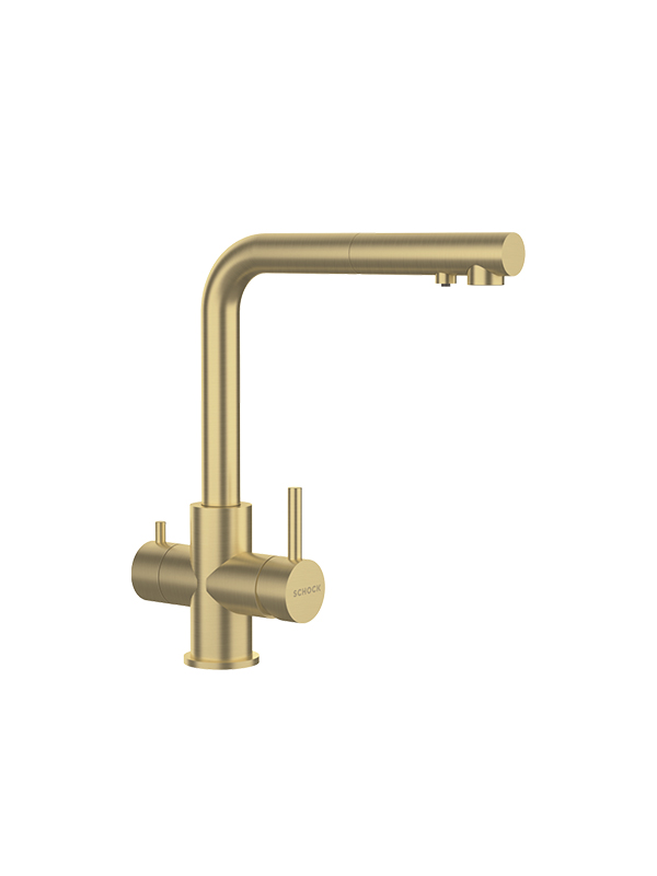 SCHOCK Комбиниран трипътен смесител Vitus Pull Out White Gold SCHOCK Комбиниран трипътен смесител Vitus Pull Out White Gold