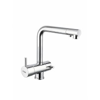 VICARIO ARMANDO MIX 3/AP хром трипътен смесител | Aquaphor VICARIO ARMANDO MIX 3/AP 400077CR е хромиран трипътен кухненски смесител с издърпване, подходящ за филтрираща система. Филтрите не са включени.