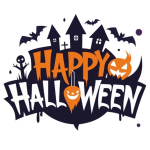 Хелоуински стикер "Happy Halloween"