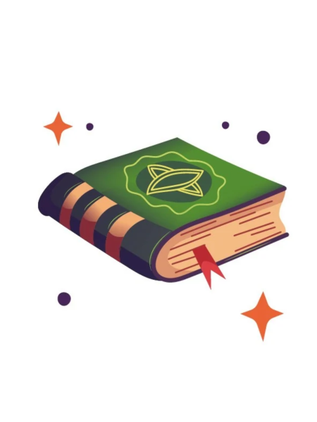 Хелоуински стикер книга