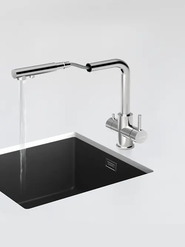 Комбиниран смесител SCHOCK Vitus PULL-OUT Inox — 4